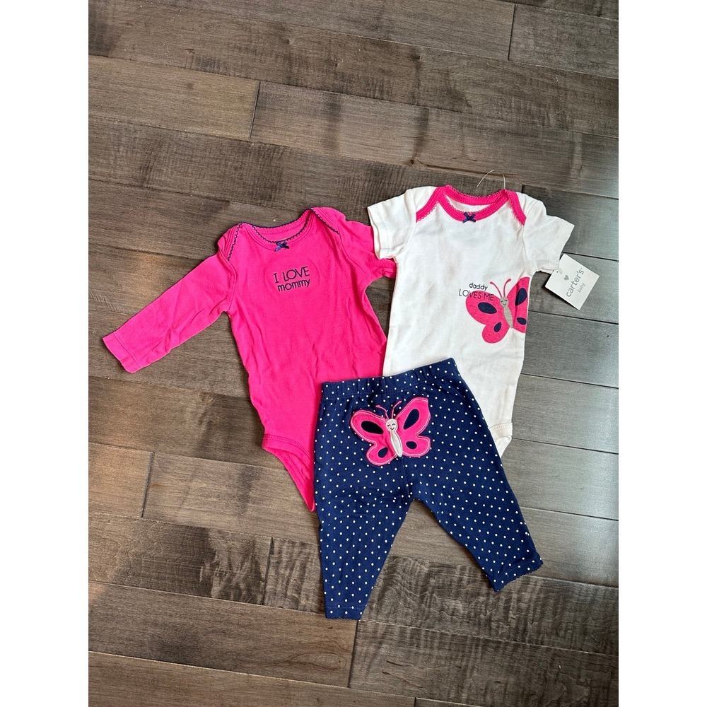 Carters Girls 3 pcs Set Size 3 Months